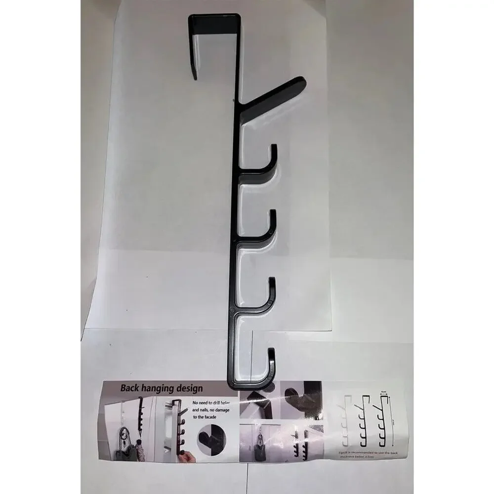 Over Door Five Position Door Hook Black
